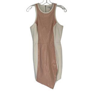 Lovers + Friends Revolve Pink White Asymmetrical Zip Mini Dress Small S